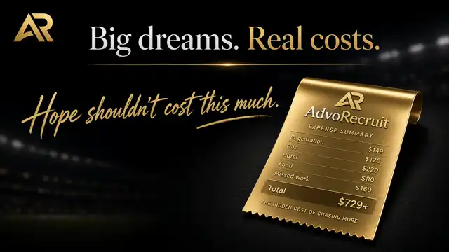 AdvoRecruit cost of guessing — Big dreams. Real costs. Hope shouldn't cost this much.